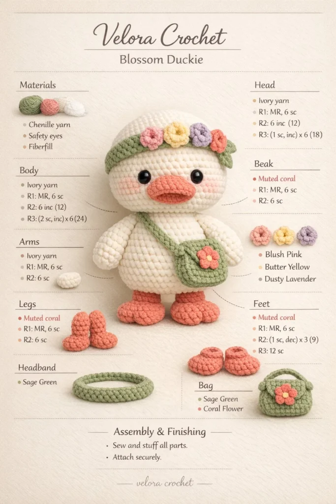 Daisy Duckling amigurumi crochet pattern for crafting enthusiasts