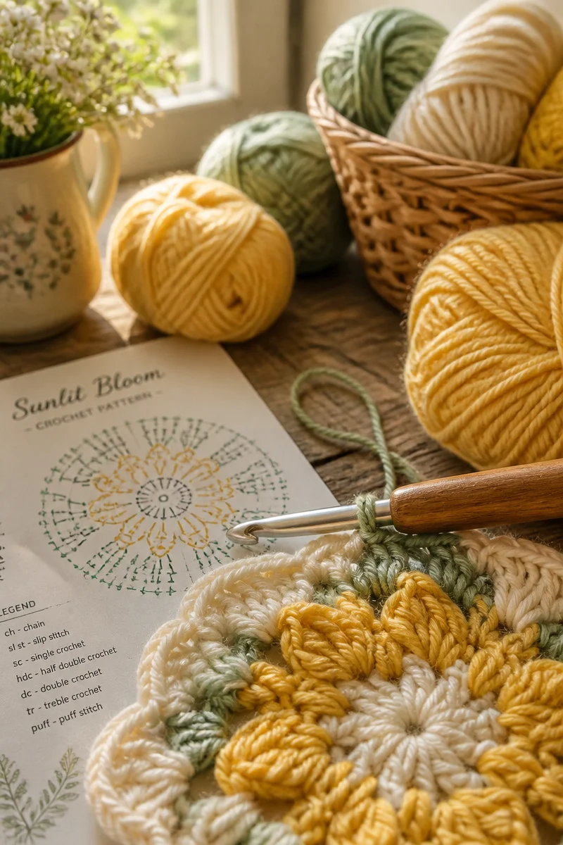 Crochet Daffodil Flower Free Pattern for Spring Bouquets