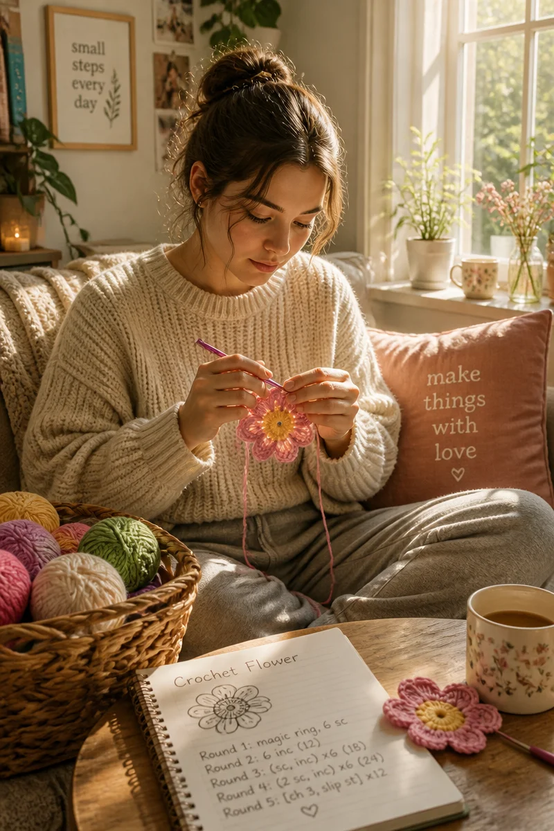 Craft a Charming Easy Crochet Flower Free Pattern for Beginners!