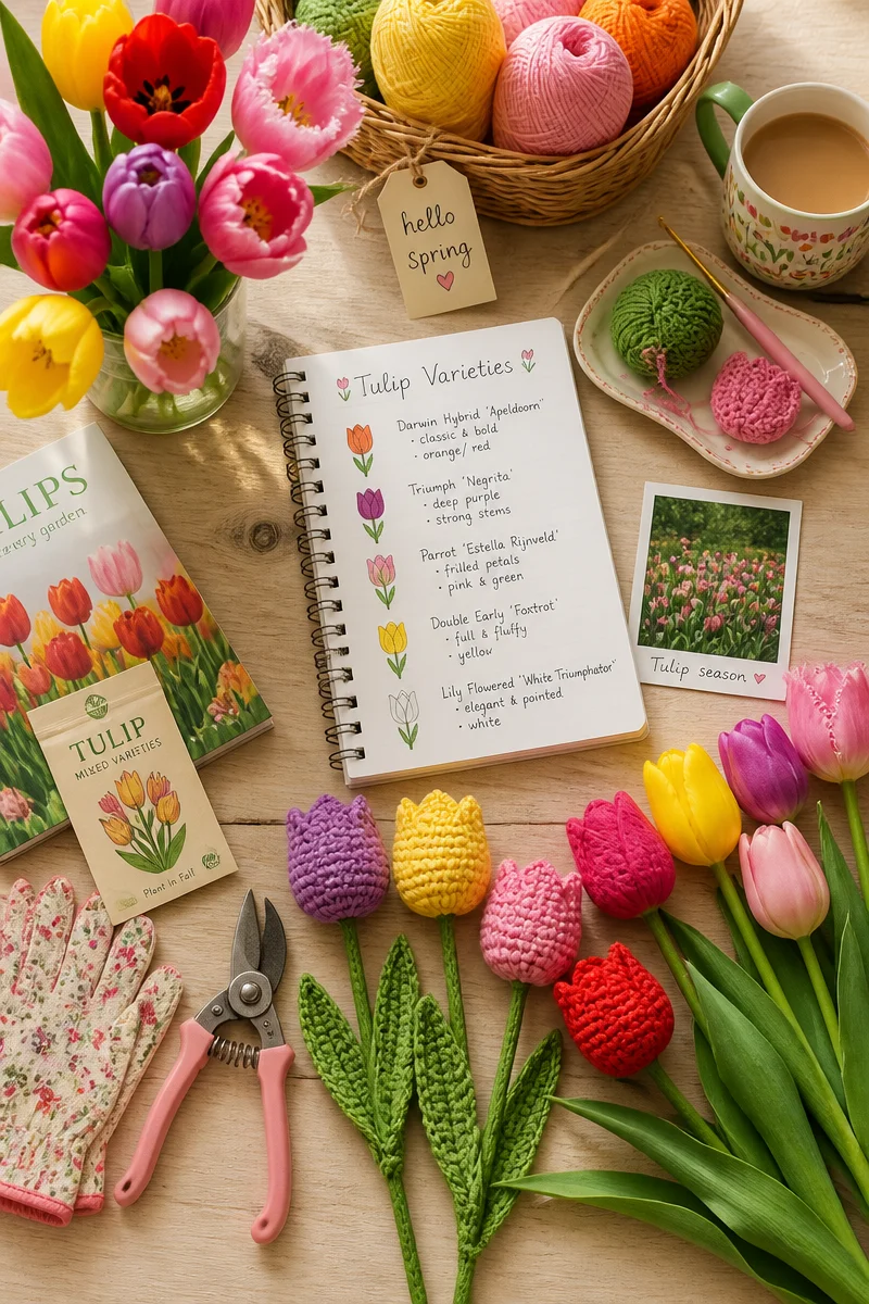 Crochet Tulip Free Pattern for a Spring Bouquet