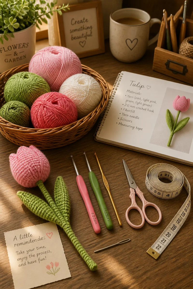 Craft a Lovely Spring Bouquet with This Crochet Tulip Free Pattern