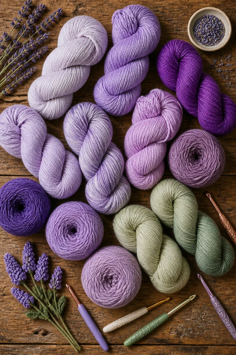 Crochet Lavender Flower Free Pattern for a Handmade Bouquet