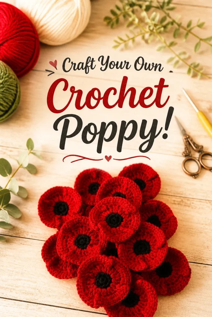 Craft Your Own Crochet Poppy Flower: Free Step by Step Pattern