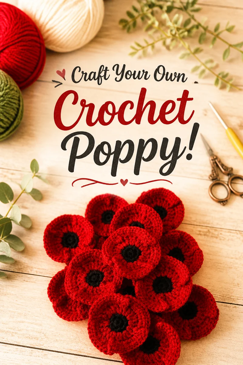 Craft Your Own Crochet Poppy Flower: Free Step by Step Pattern
