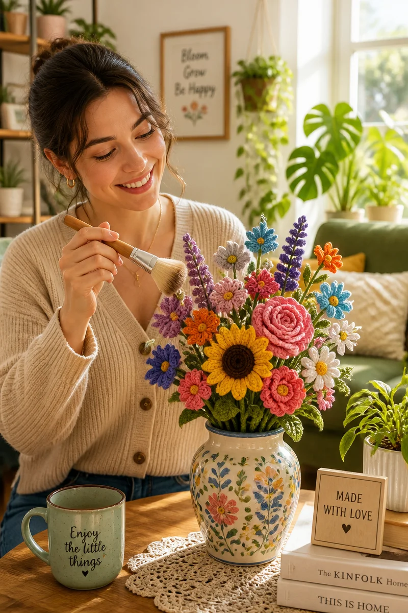 Crochet Marigold Flower Free Pattern for Bright Decor