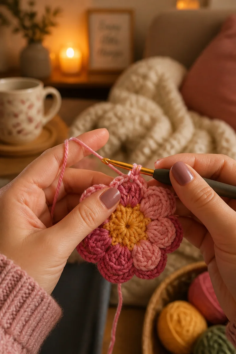 Crochet Carnation Flower Free Pattern for Gifts
