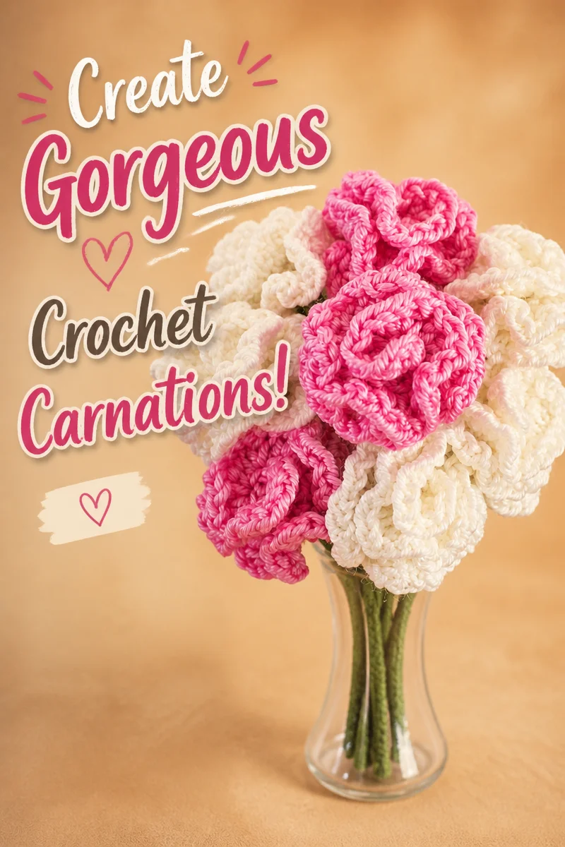Create Beautiful Gifts with This Crochet Carnation Flower Free Pattern
