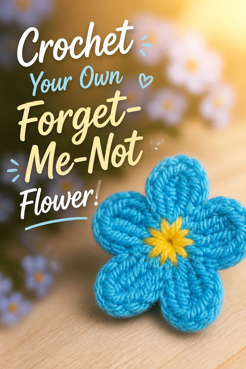 Crochet Forget-Me-Not Flower Free Pattern
