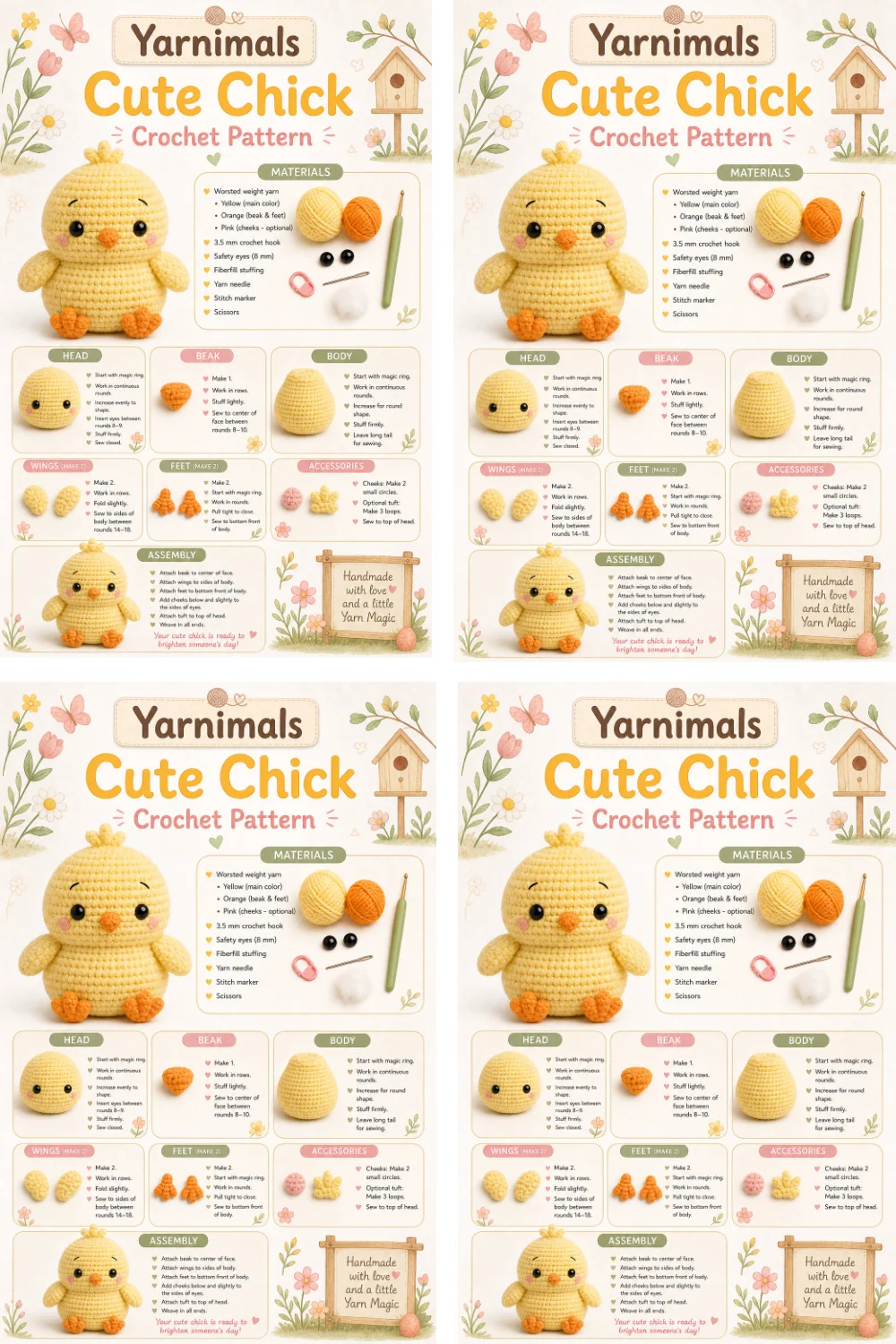 Cute Chick Crochet Pattern – Spring Amigurumi Toy