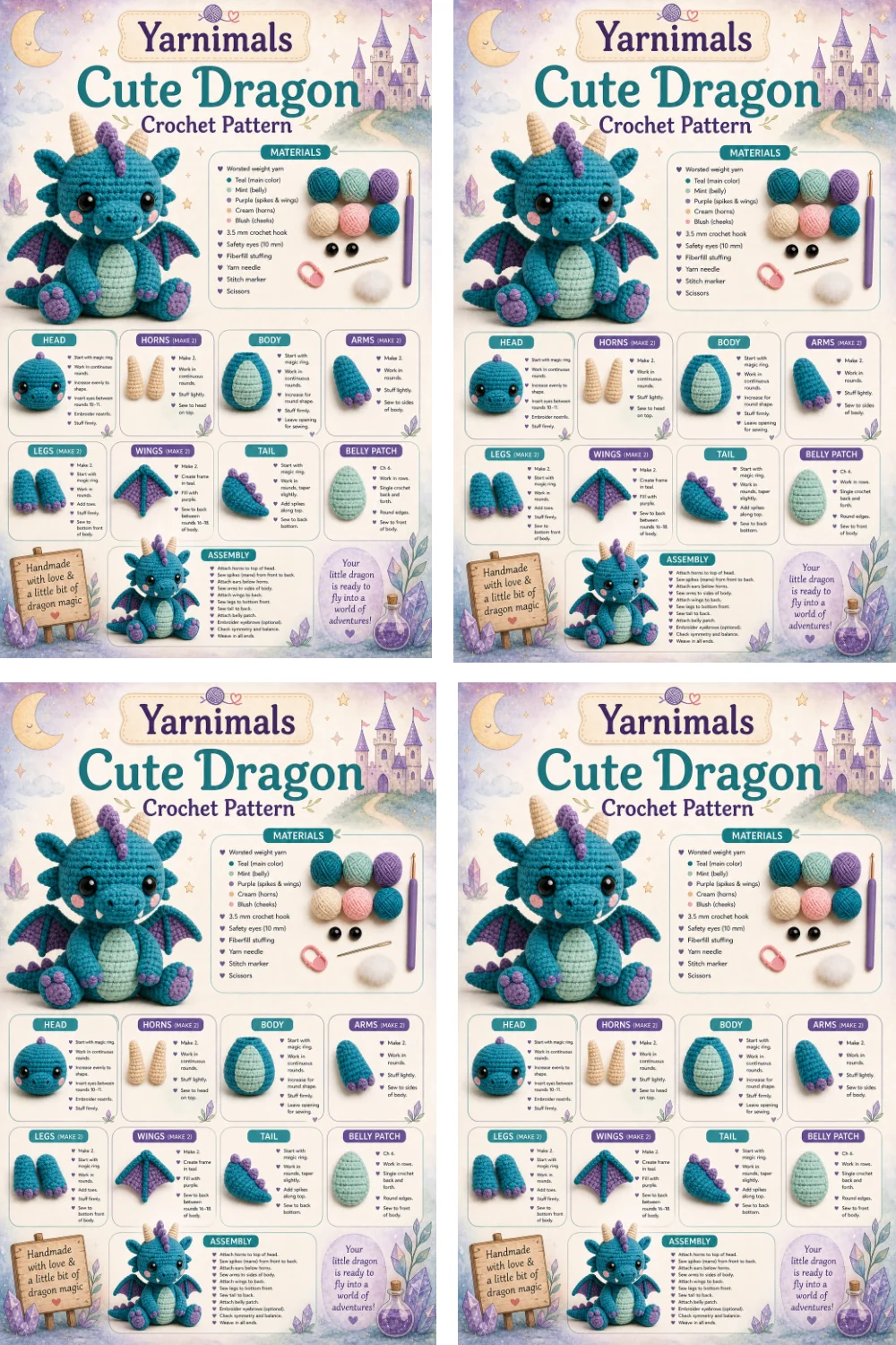 Cute Dragon Crochet Pattern – Magical Amigurumi Toy
