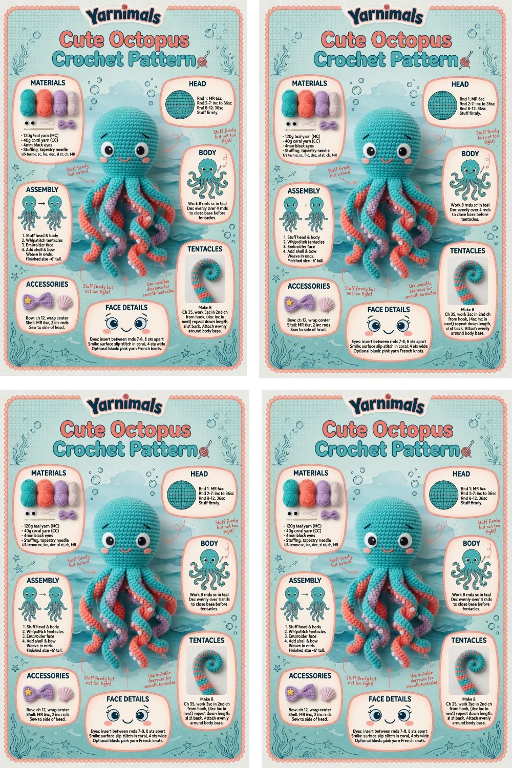 Cute Octopus Crochet Pattern – Beginner Friendly Amigurumi