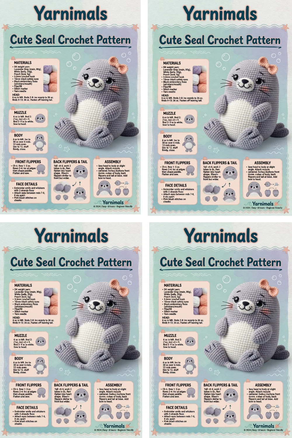 Cute Seal Crochet Pattern – Soft Ocean Amigurumi Toy