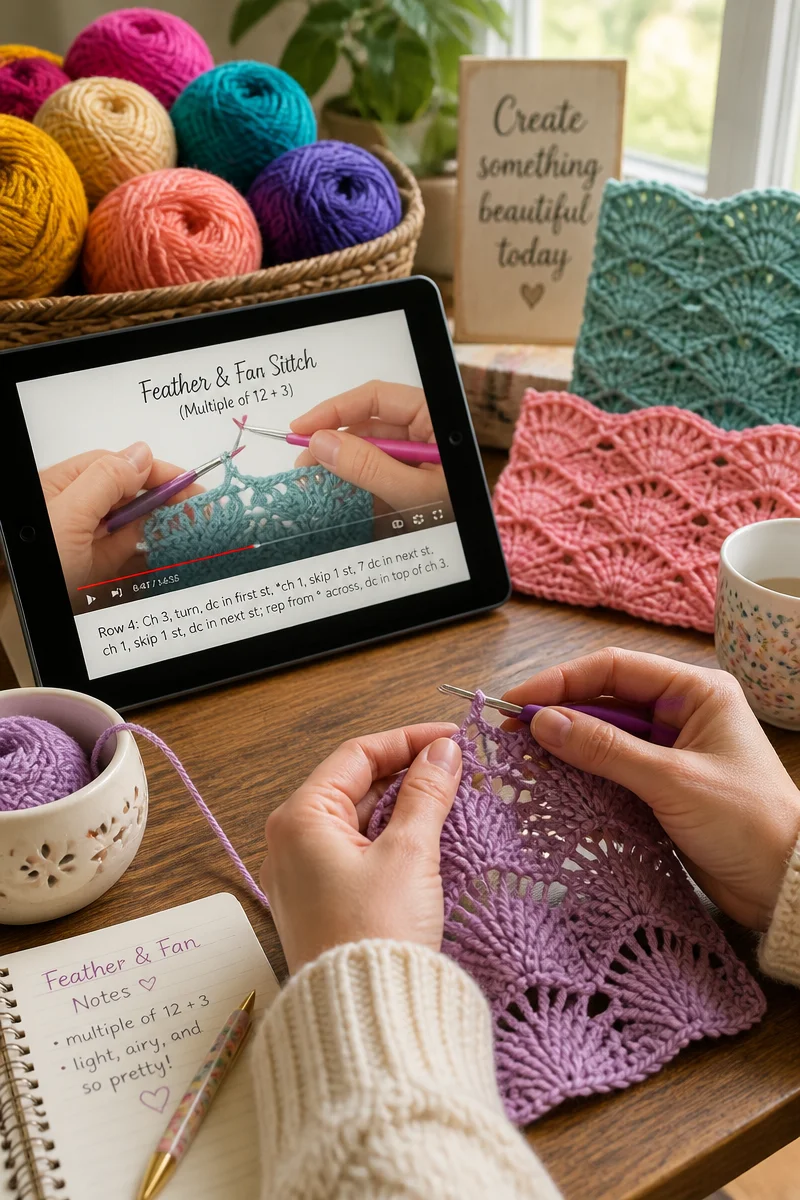 Delightful Mini Crochet Flower Free Pattern with Scrap Yarn