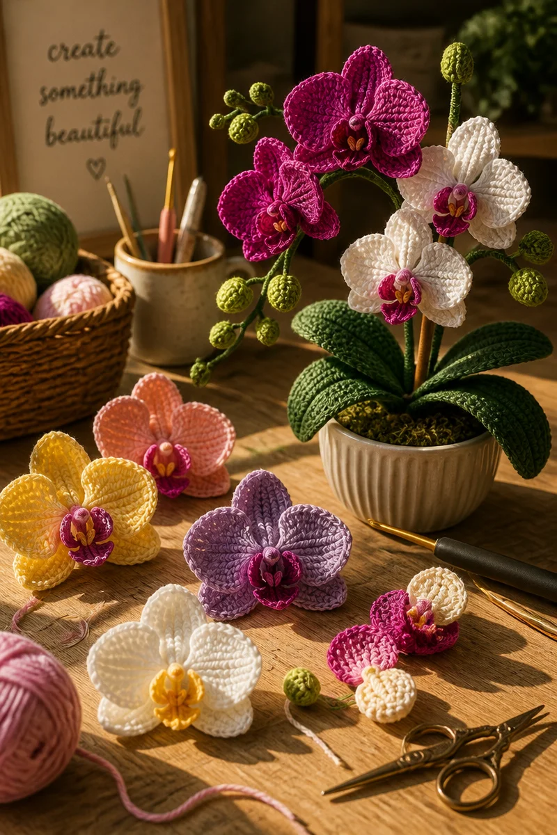 Easy Crochet Orchid Flower Free Pattern for Beginners &ndash; Get Started Today!