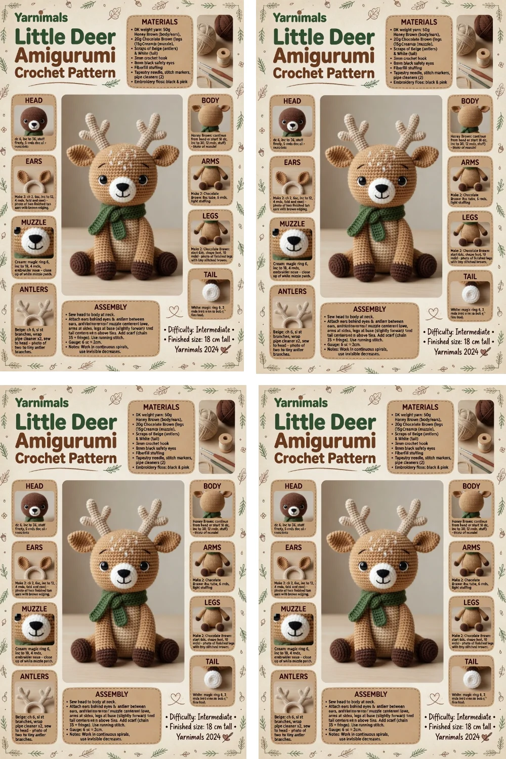 Little Deer Amigurumi Crochet Pattern – Forest Baby Plush