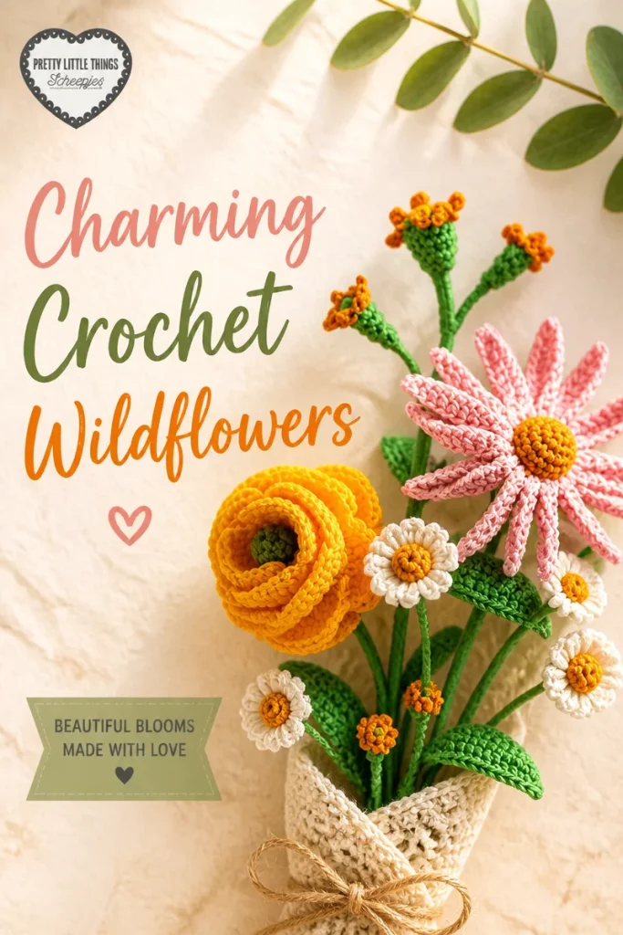 Lovely Crochet Wildflower Free Pattern for a Charming Flower Bouquet