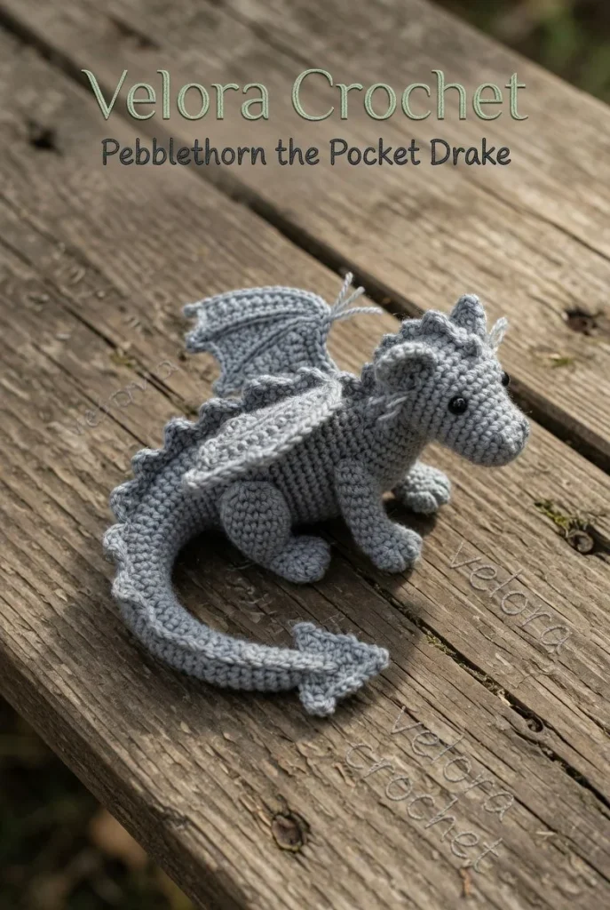 Mini Dragon Christmas Ornament Amigurumi Crochet Pattern for DIY crafts