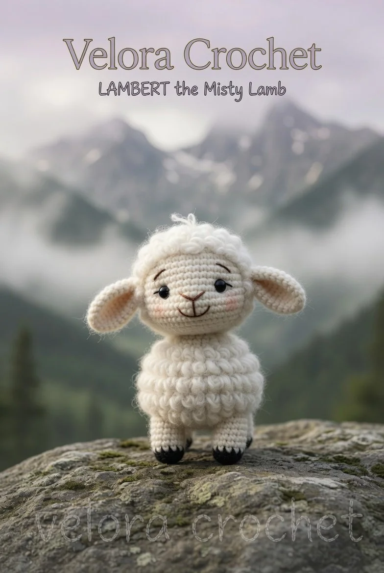 Soft cream lamb amigurumi crochet pattern for a plush toy