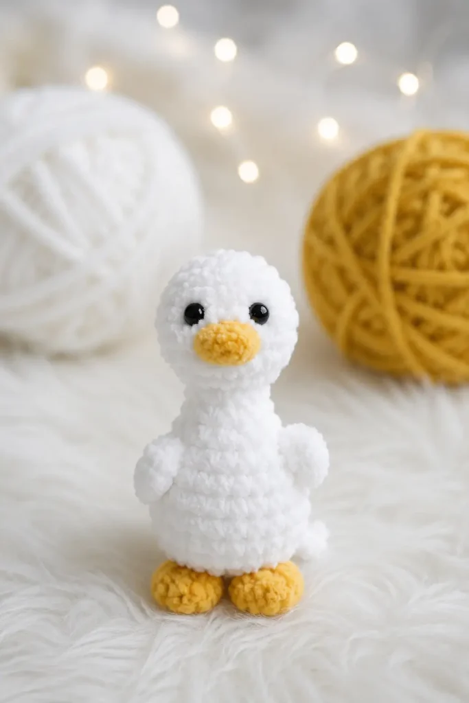 Micro Goose Amigurumi — One-Piece Crochet Pattern