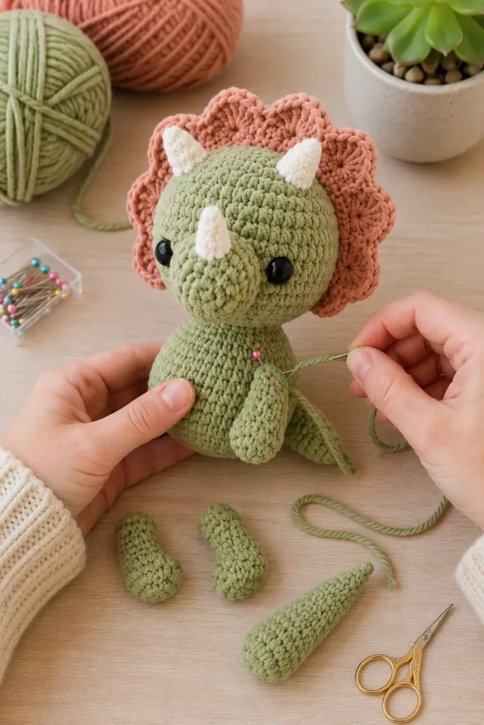 Free Triceratops Amigurumi Pattern