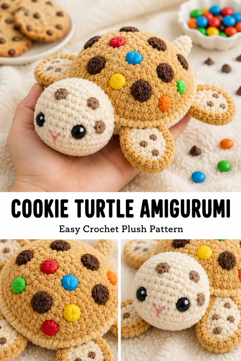 Cookie Turtle Amigurumi Crochet Pattern