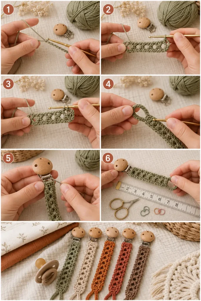 Boho Crochet Pacifier Clip Pattern