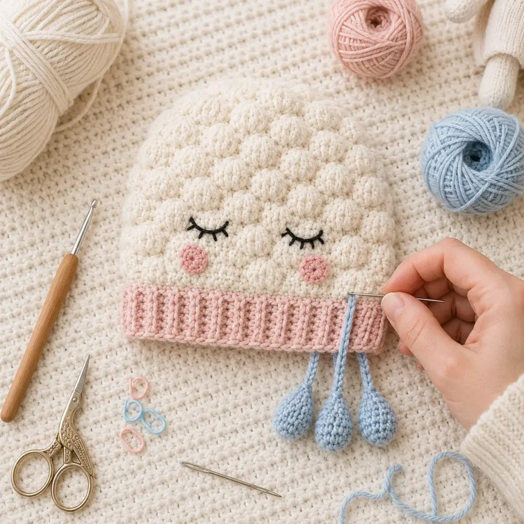 Little Cloudberry Baby Hat Crochet Pattern