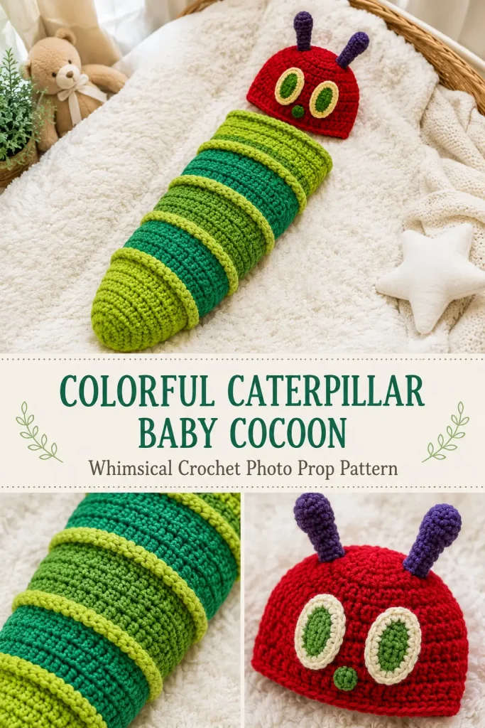 Colorful Caterpillar Baby Cocoon Crochet Pattern
