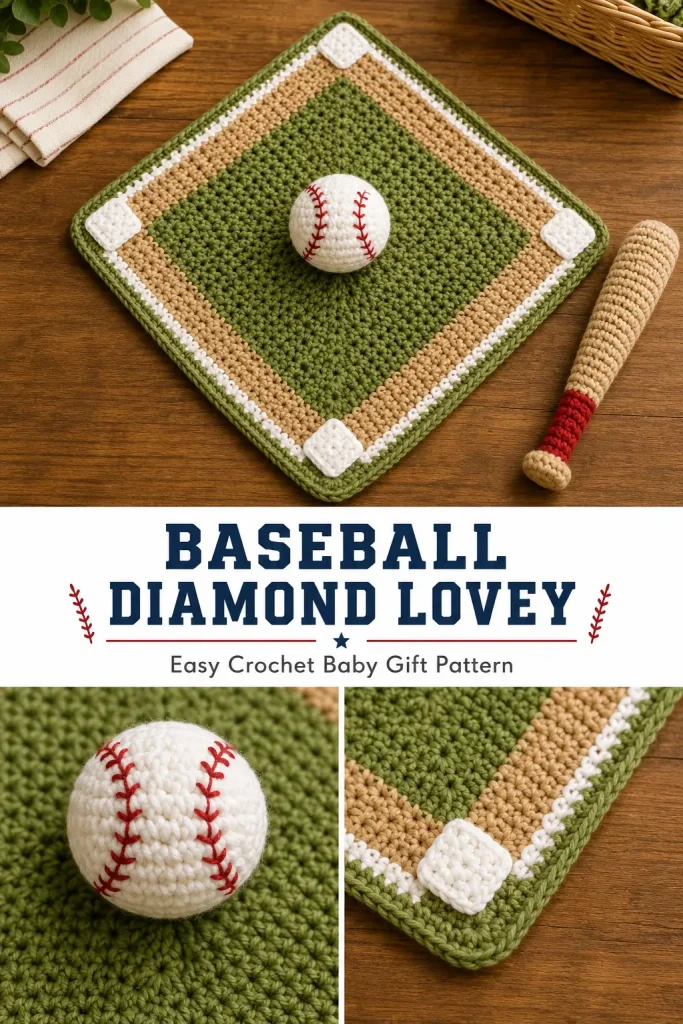 Baseball Diamond Lovey Crochet Pattern