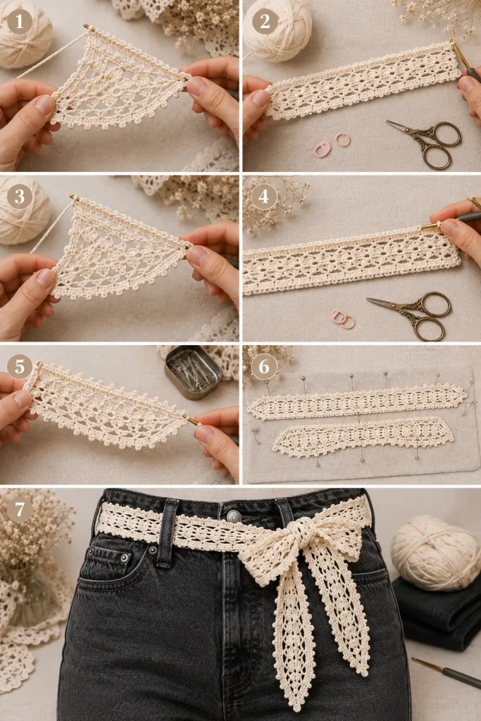 Vintage Lace Crochet Belt Pattern