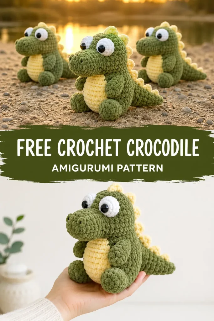 Cute Crochet Crocodile Plush Amigurumi Pattern