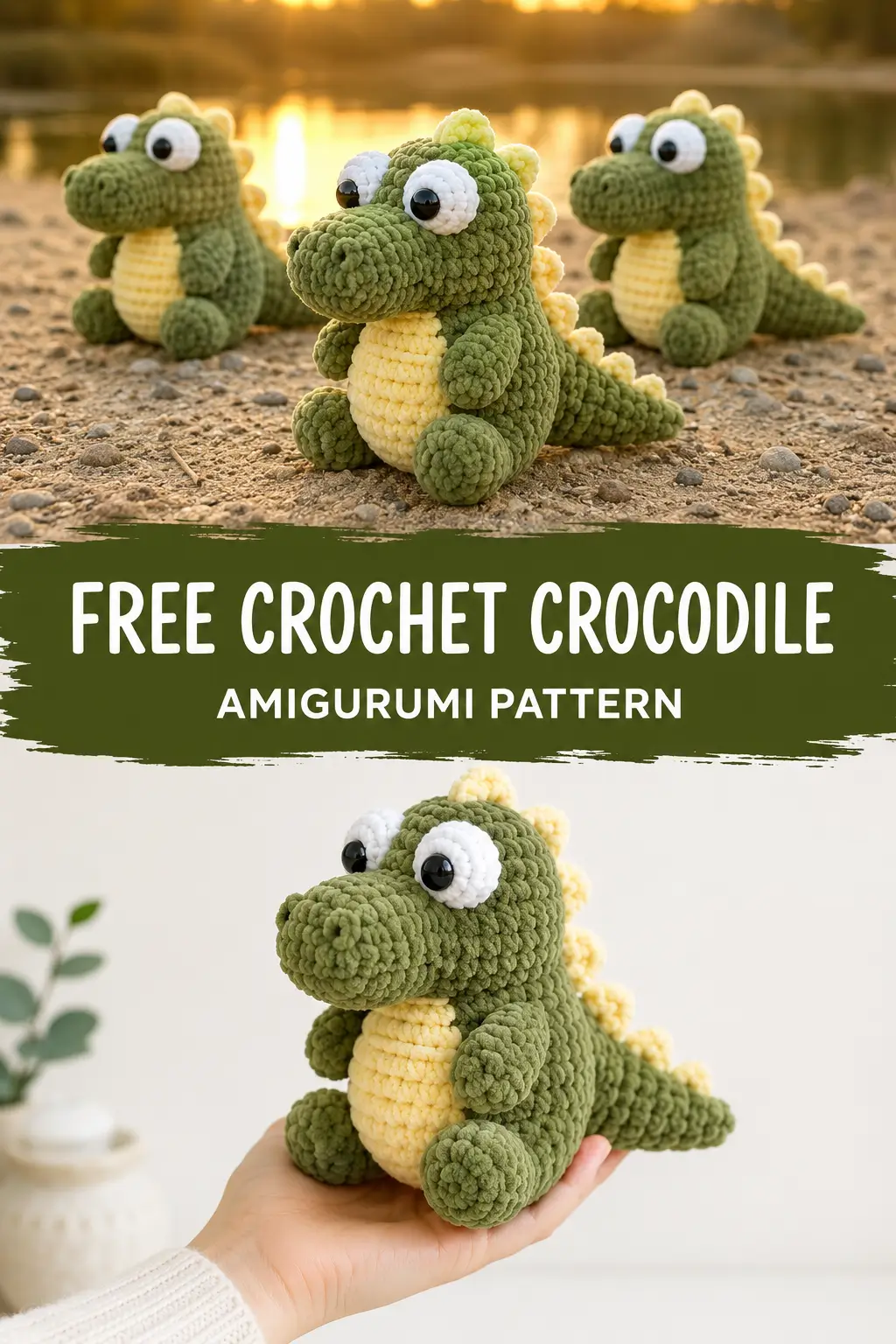 Cute Crochet Crocodile Plush Amigurumi Pattern