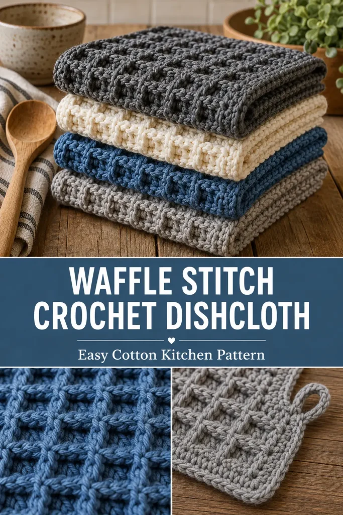 All-Purpose Waffle Stitch Crochet Dishcloth Pattern