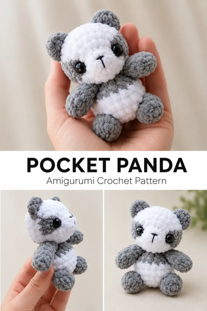 Pocket Panda Amigurumi Crochet Pattern
