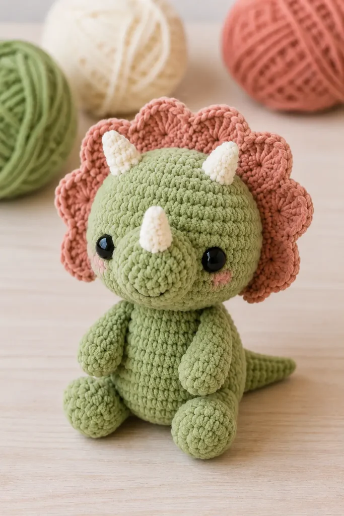 Free Triceratops Amigurumi Pattern