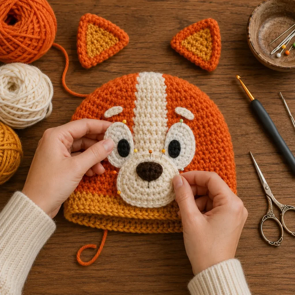 Puppy Face Crochet Hat Pattern