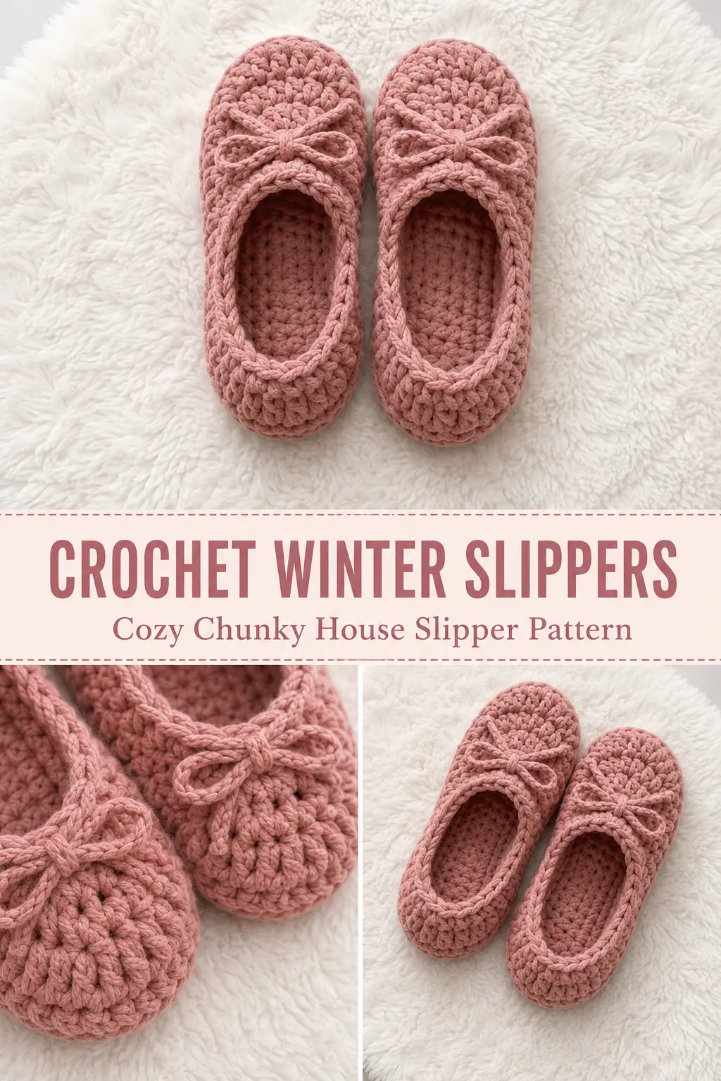 How to Crochet Winter Slippers