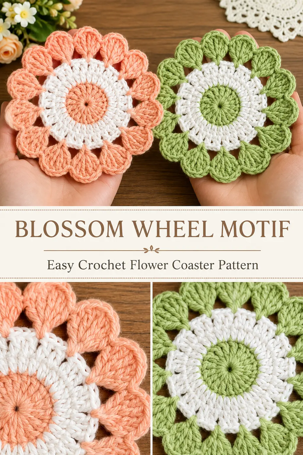 Blossom Wheel Crochet Motif Pattern