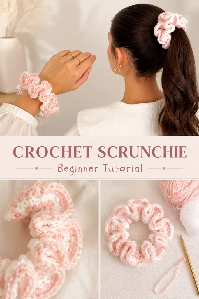 Crochet Scrunchie Tutorial for Beginners