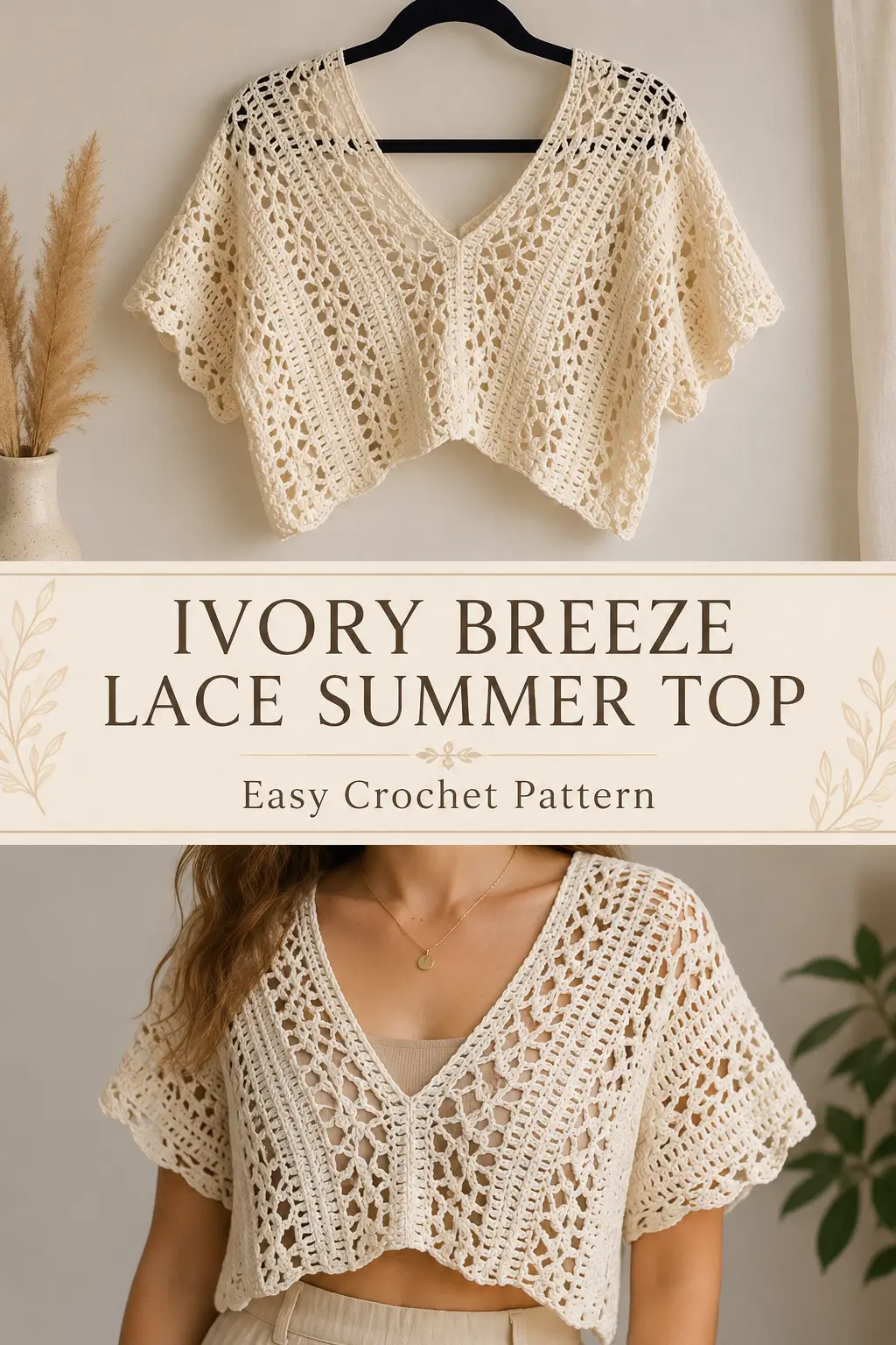 Ivory Breeze Lace Summer Top Crochet Pattern