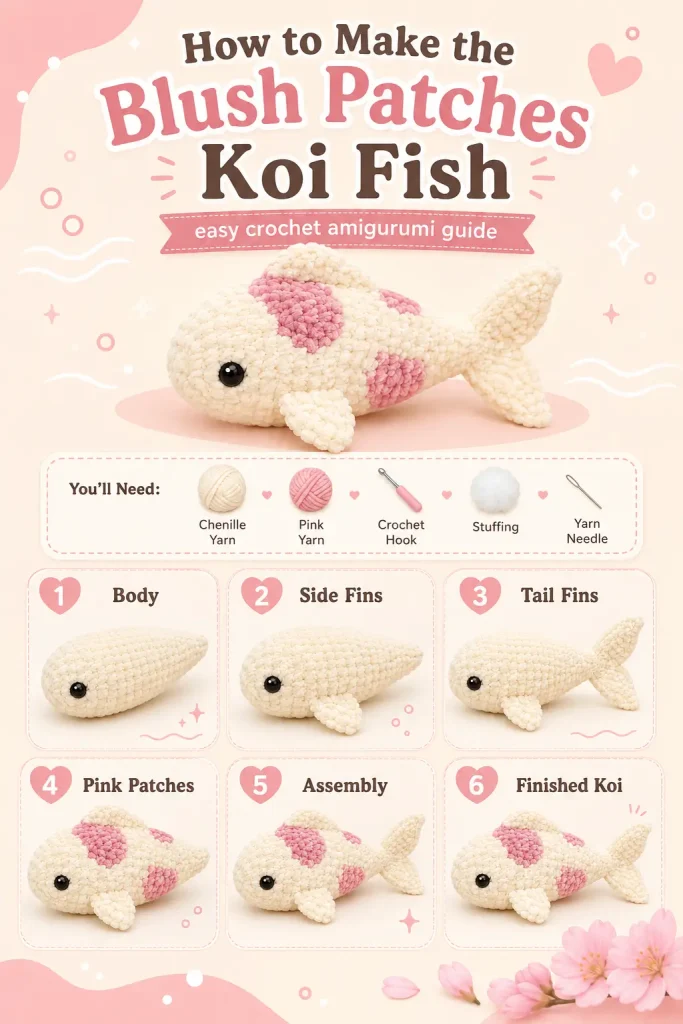 Blush Patches Koi Fish Amigurumi Crochet Pattern