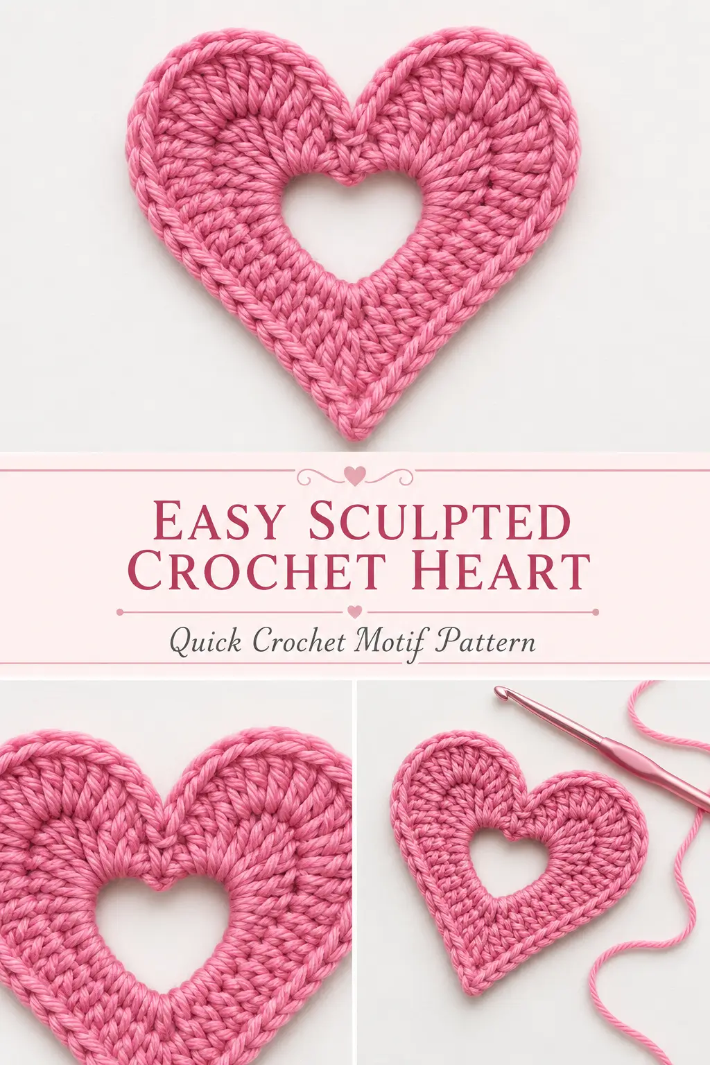 Easy Sculpted Crochet Heart Pattern
