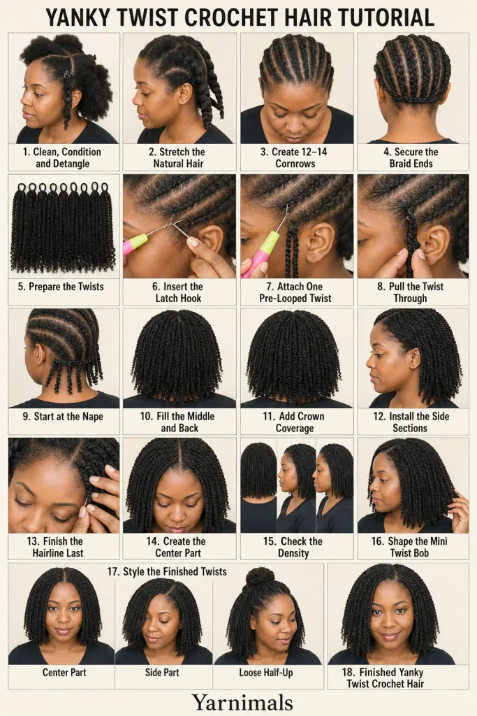 How to Install Yanky Twist Crochet Hair