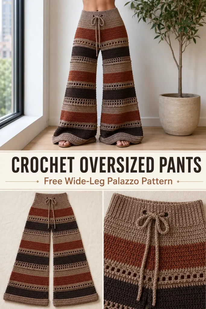 Crochet Oversized Pants Free Pattern