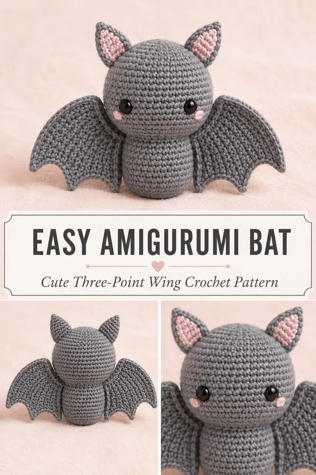 Easy Amigurumi Bat Crochet Pattern