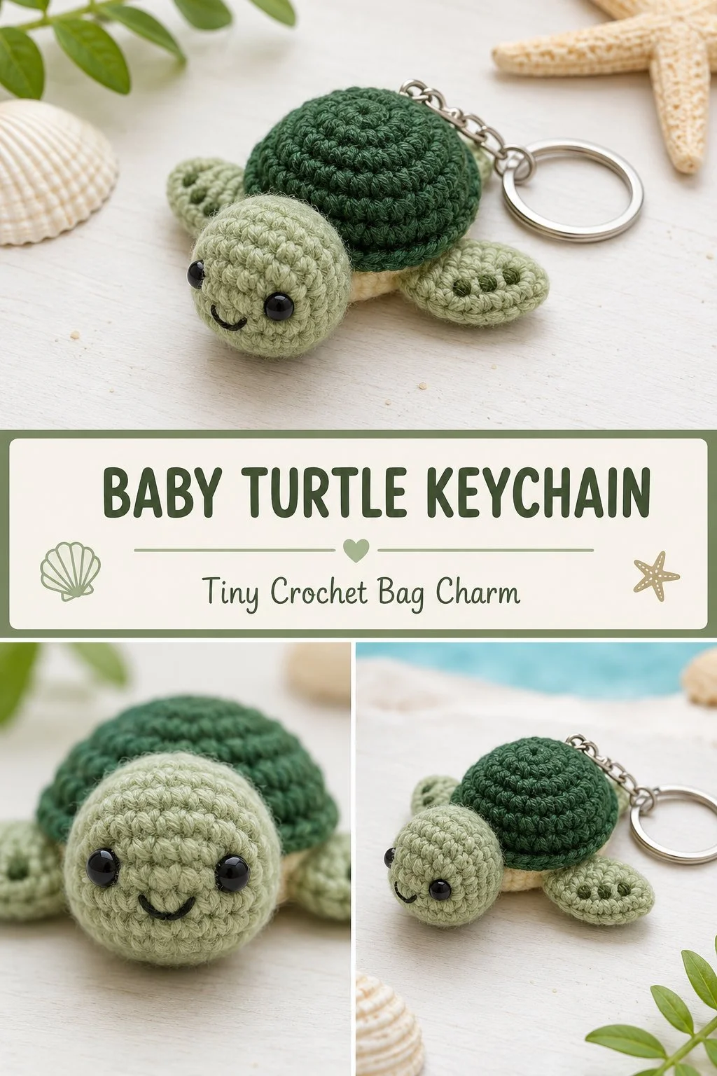 Cute Baby Turtle Keychain for turtle lovers