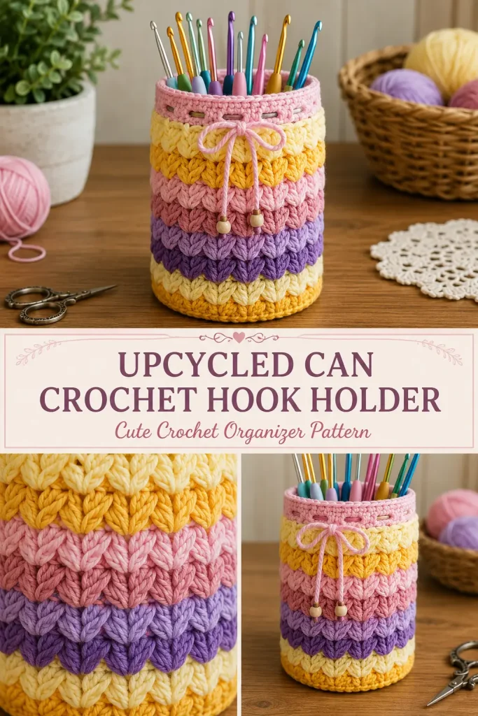 Upcycled Can Crochet Hook Holder Pattern