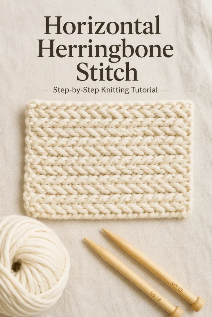 How to Knit the Horizontal Herringbone Stitch