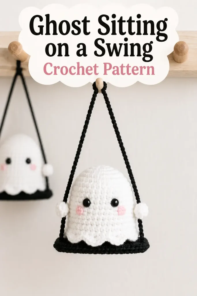 Ghost Sitting on a Swing Crochet Pattern