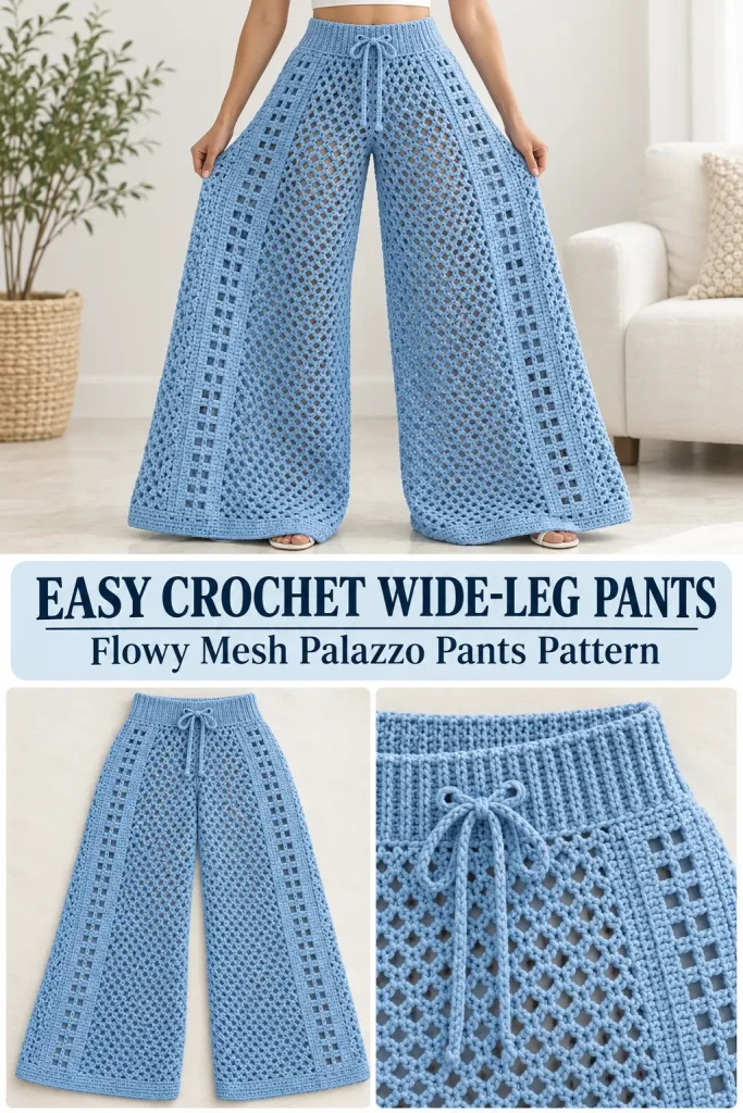 Easy Crochet Wide-Leg Pants Pattern